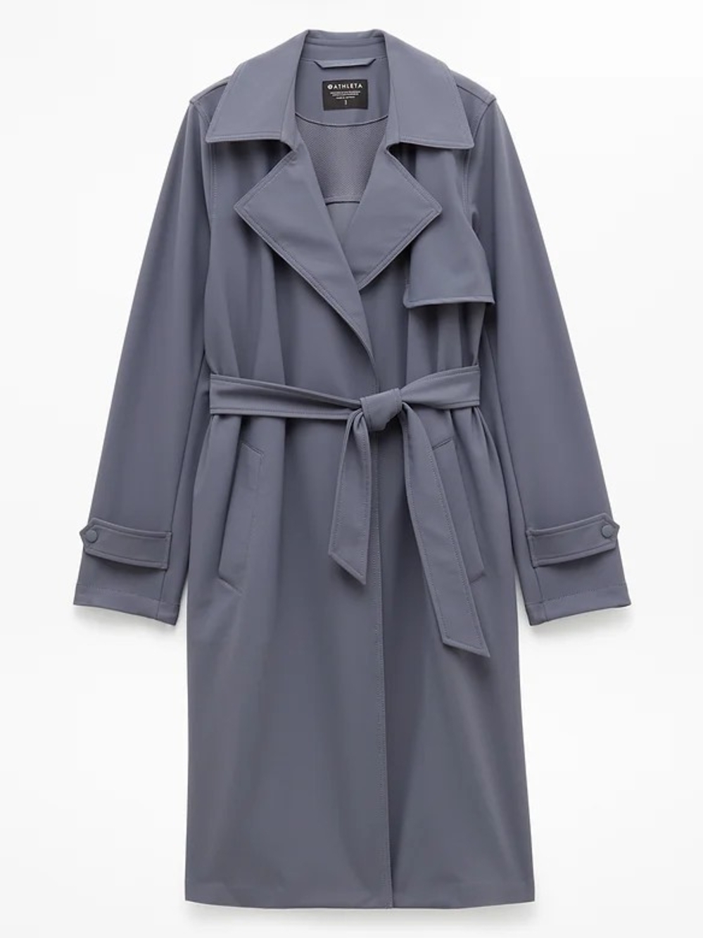 Athleta Stellar Trench Jacket Slate Small